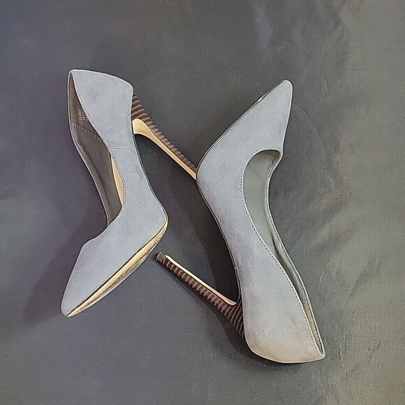 SHOEDAZZLE SUEDE POINTED TOE DRESS PUMPS STILETTO HIGH HEELS - Picture 6 of 14